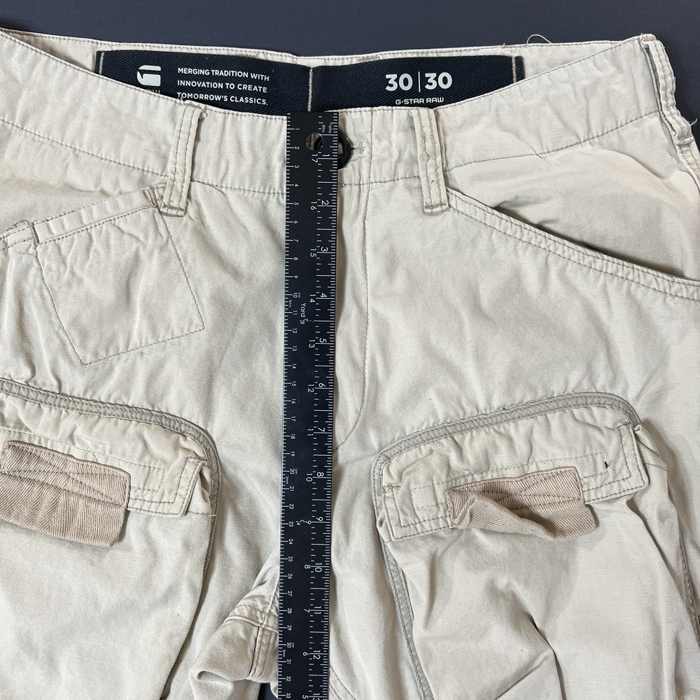 G Star Raw Cargo Pants Men's 30x30 Beige Multi Pockets Utility Outdoors Workwear - Picture 5 of 12